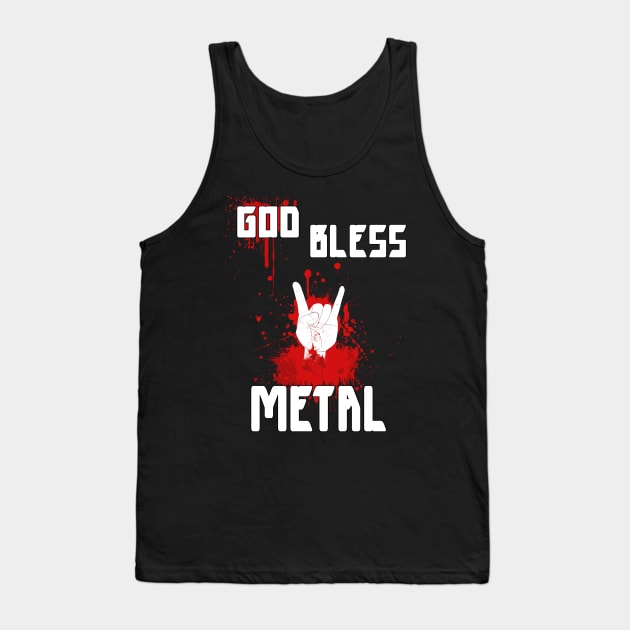 GOD BLESS METAL Tank Top by Moskisoap16